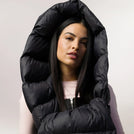 Hooded Down Stole - SEASONAL BLACK