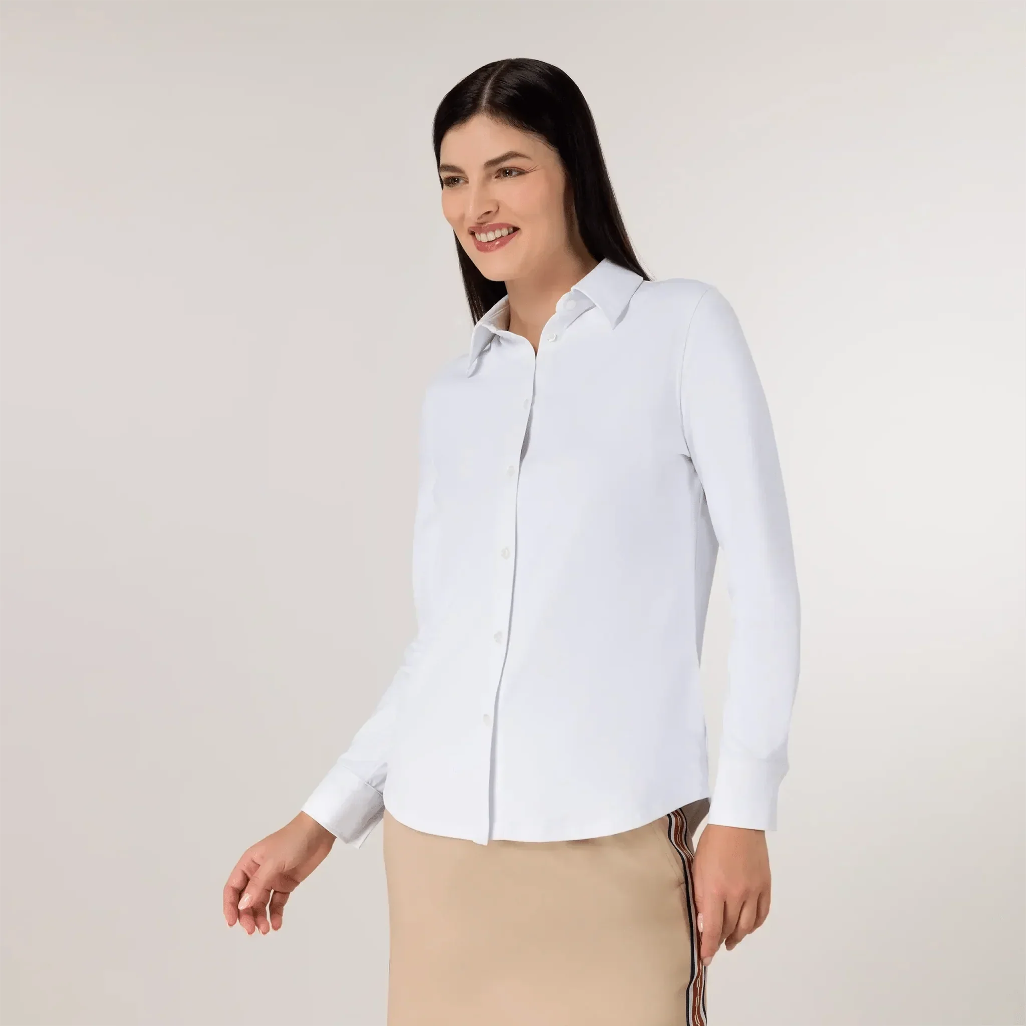 Soft Oxford Techno Shirt - SEASONAL WHITE