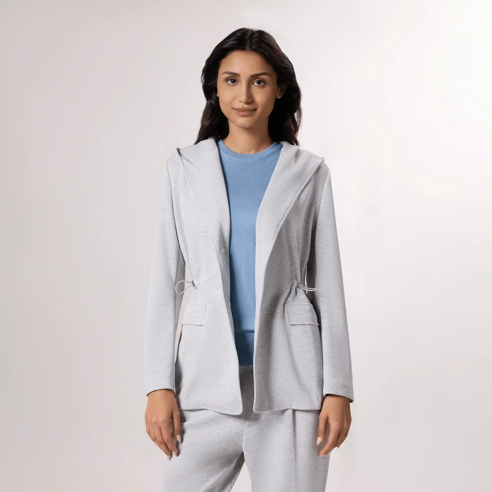 Hooded Blazer - SEASONAL GREY