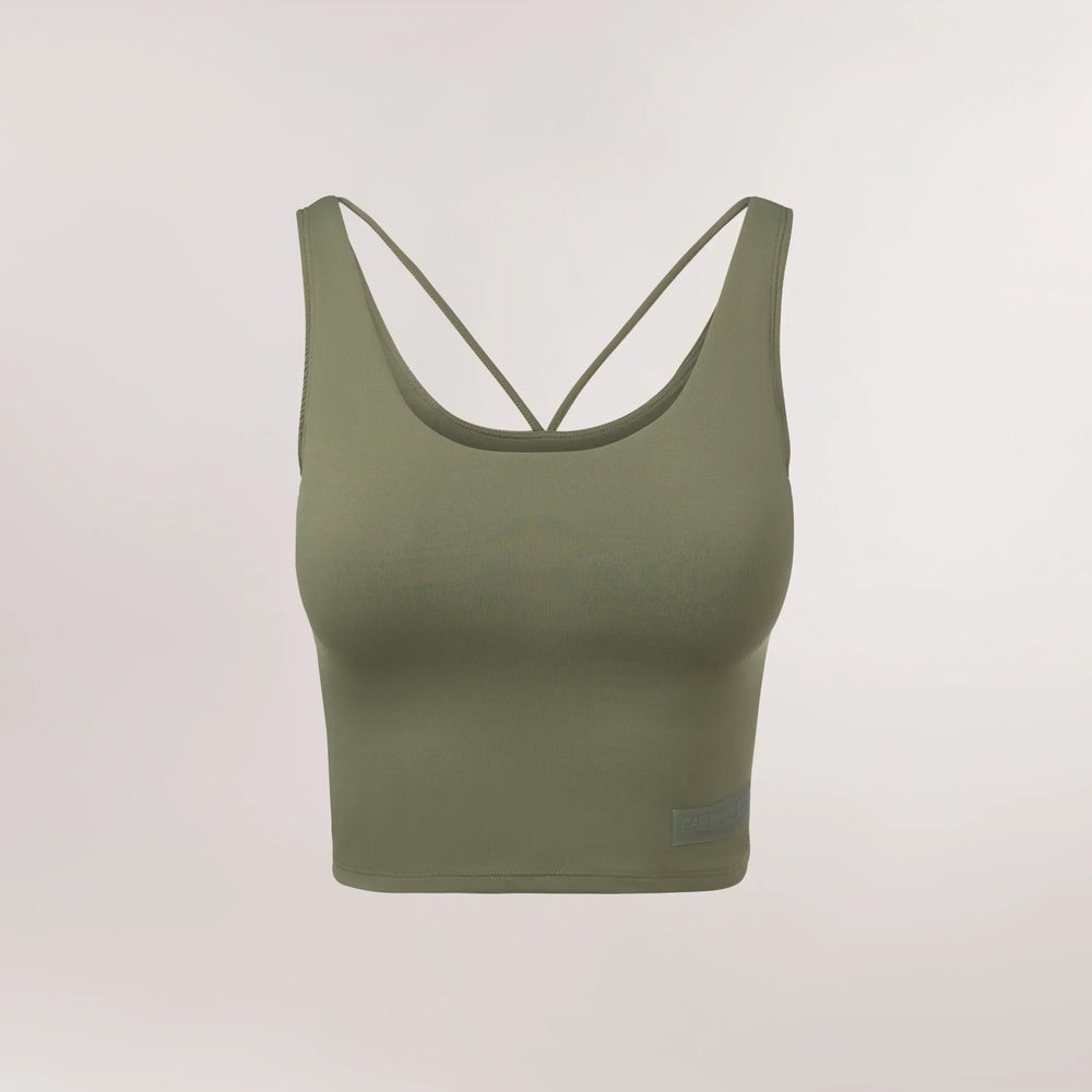 Freestyle Cropped Top - CORE MUSK GREEN