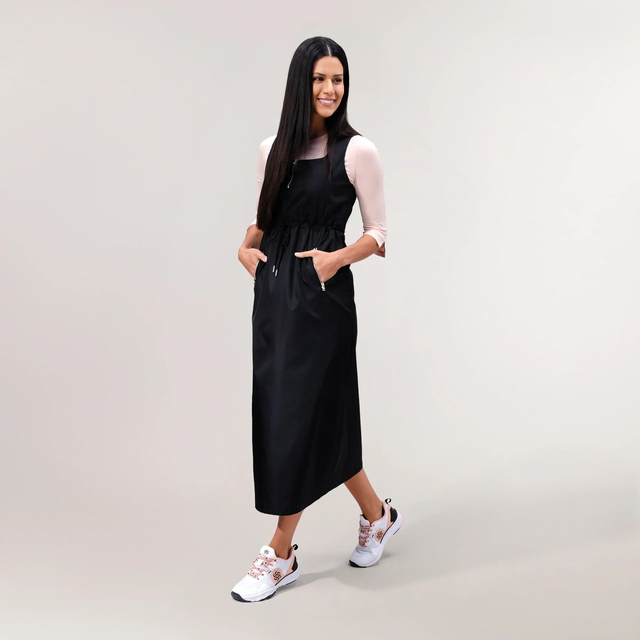 Pinafore Dress - SEASONAL BLACK