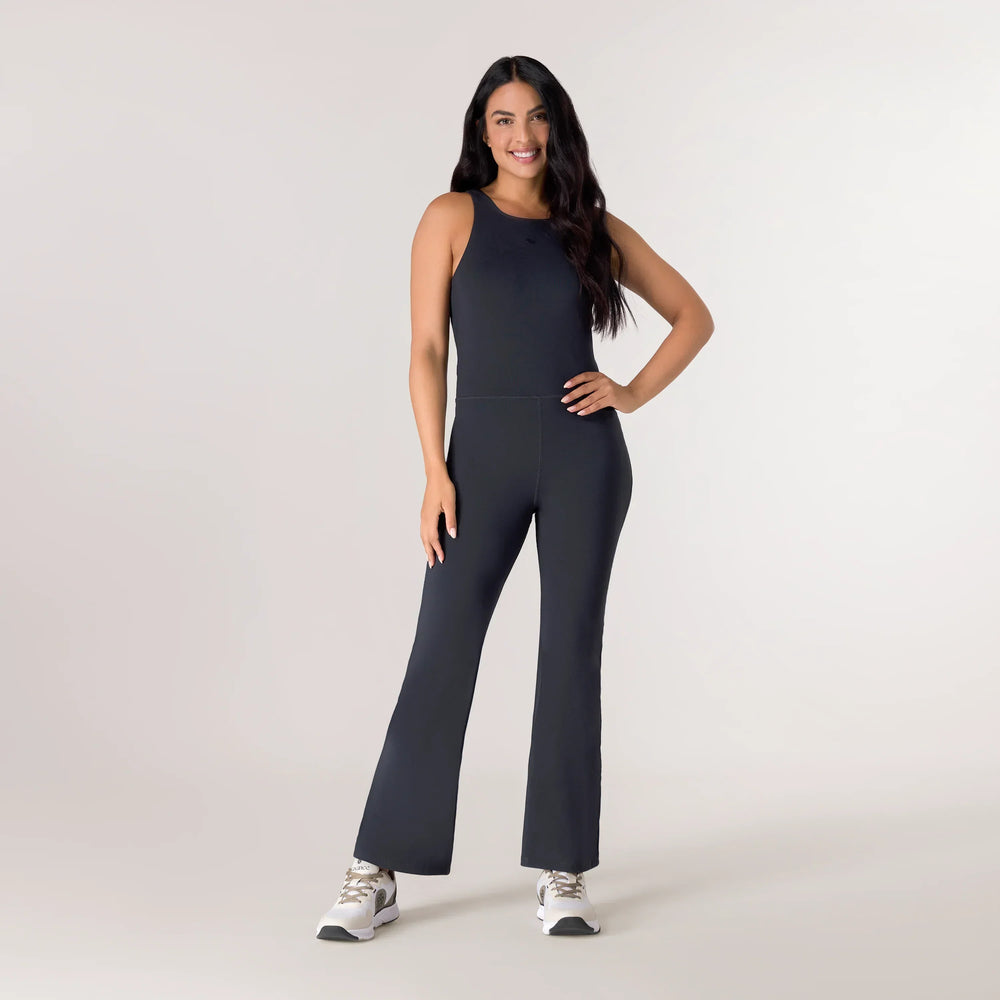 Rhythm Flare Unitard - KDF BLACK