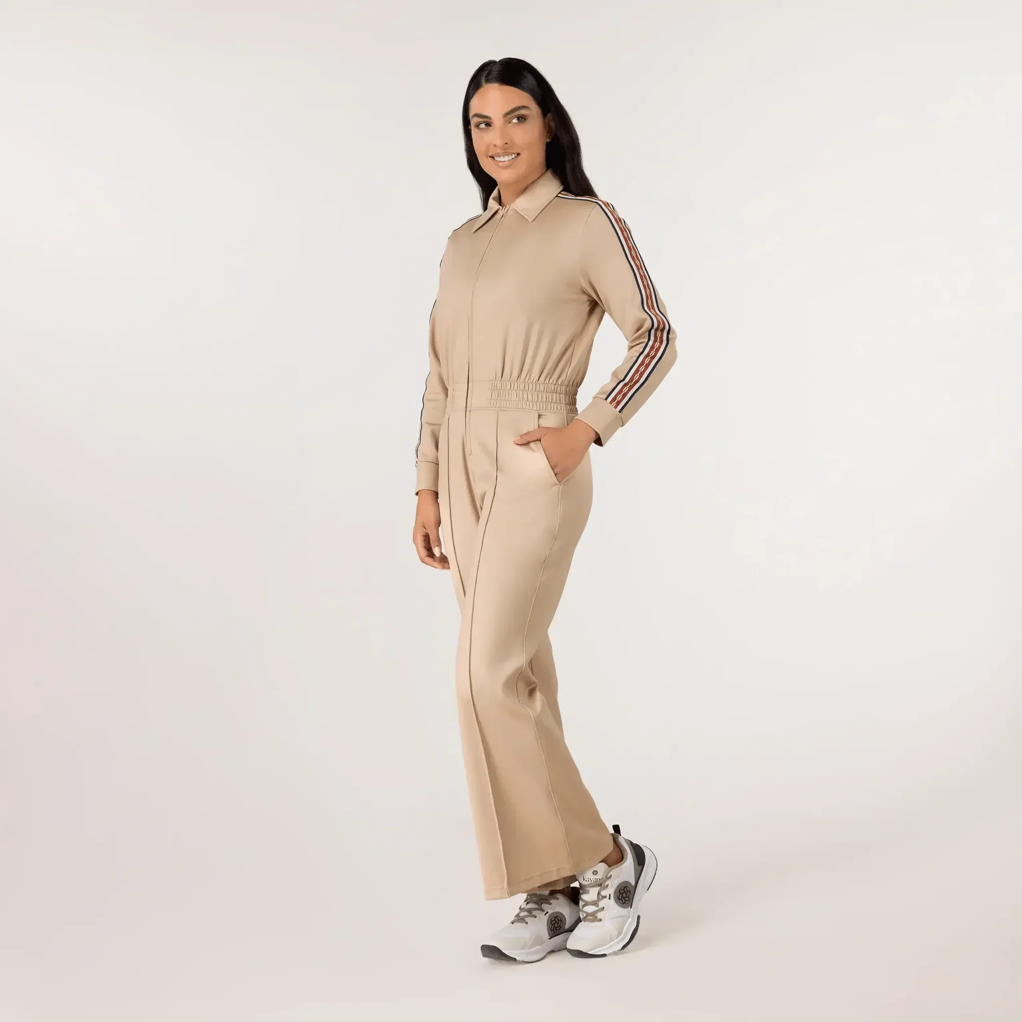 Kayanee Track Jumpsuit - SEASONAL SAND
