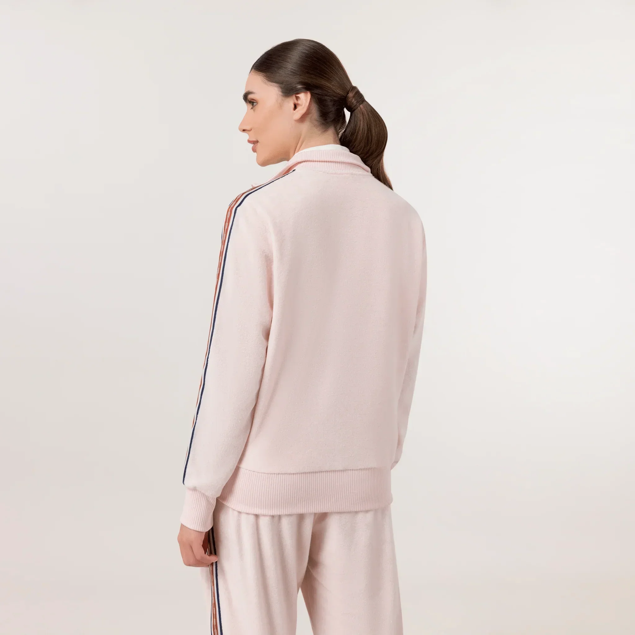 Velour Track Jacket - SEASONAL PINK