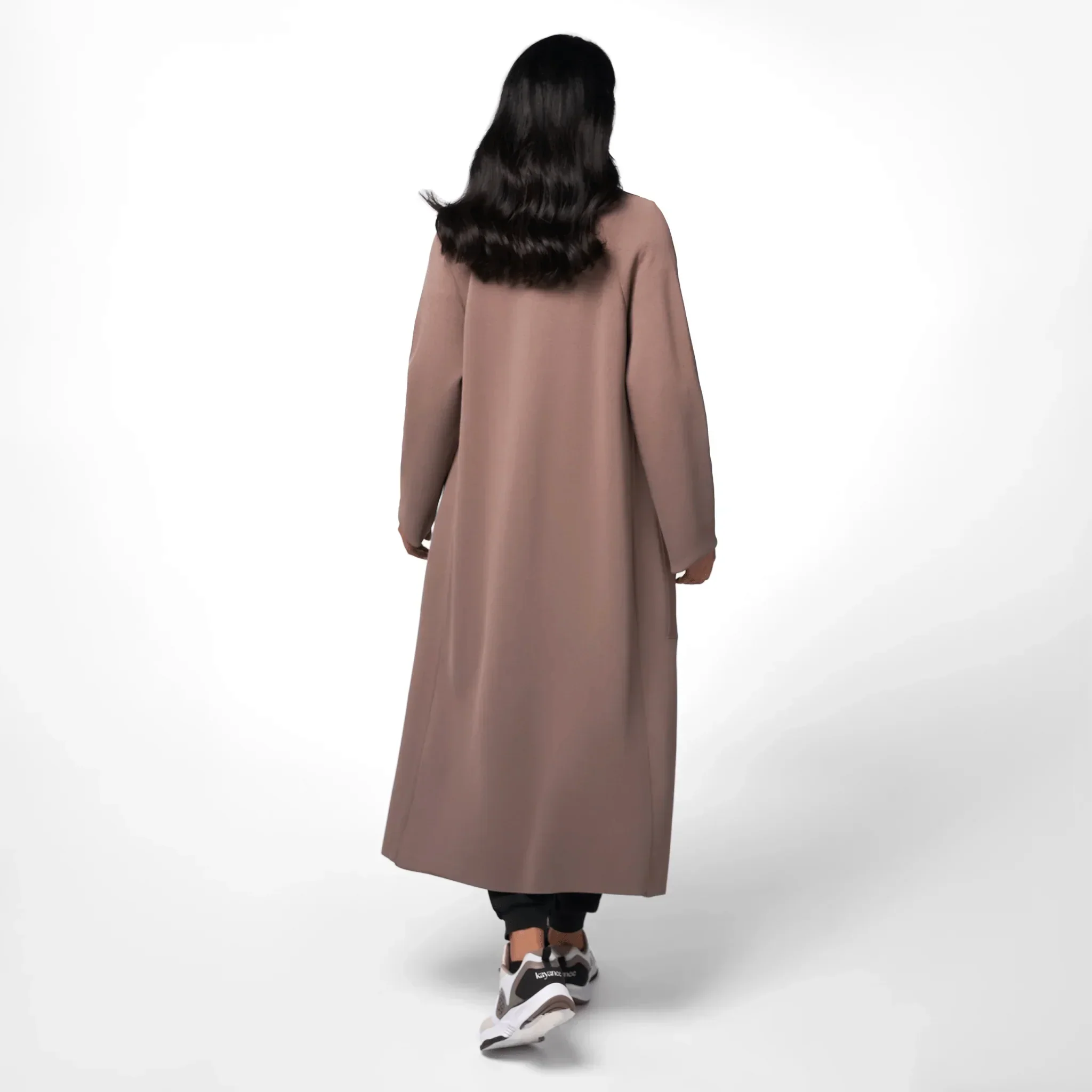 Full-Length Knitted Coat - SEASONAL BROWN
