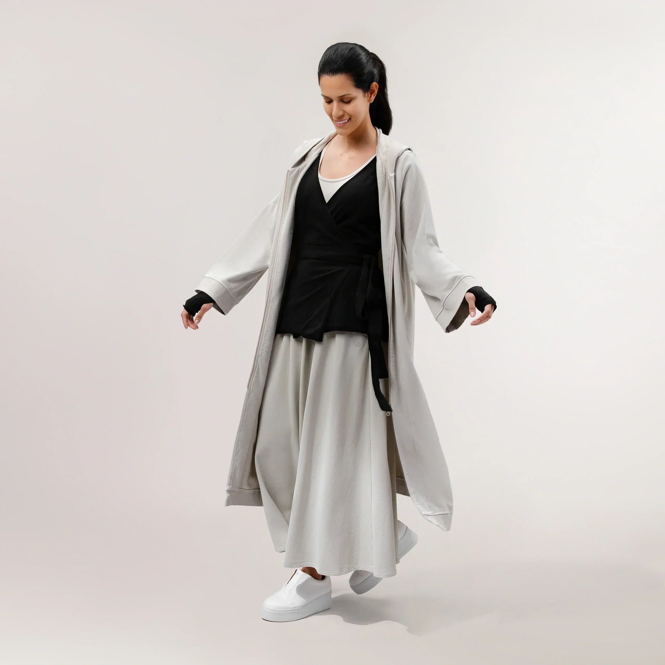 Ballerina Wrap Sweater - CORE BLACK