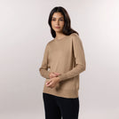 Crewneck Knit Sweater - SEASONAL BEIGE