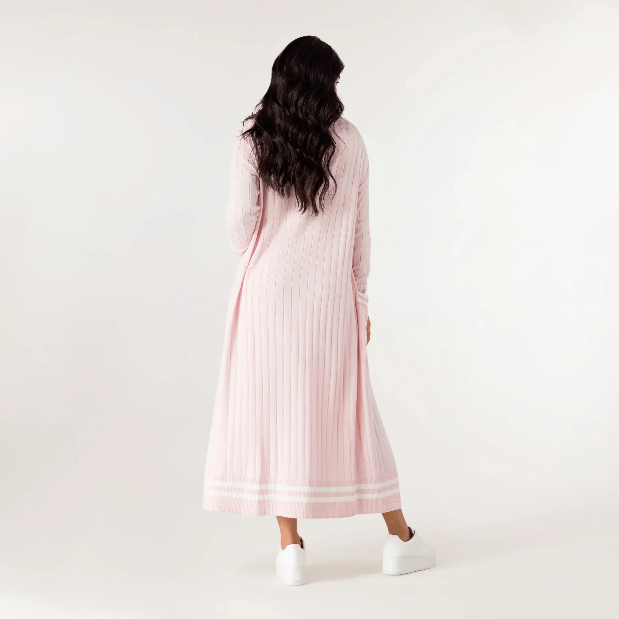 Cashmere Longline Cardigan - SEASONAL PINK