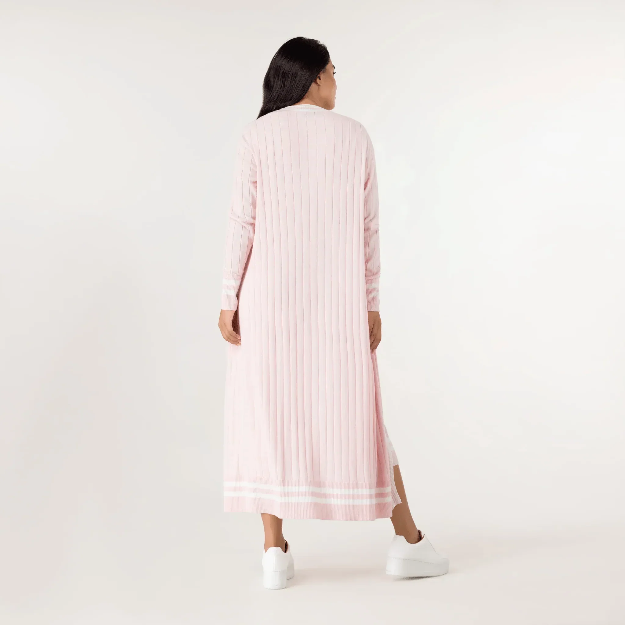 Cashmere Longline Cardigan - SEASONAL PINK