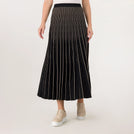Pleated Maxi Skirt - SEASONAL BLACK