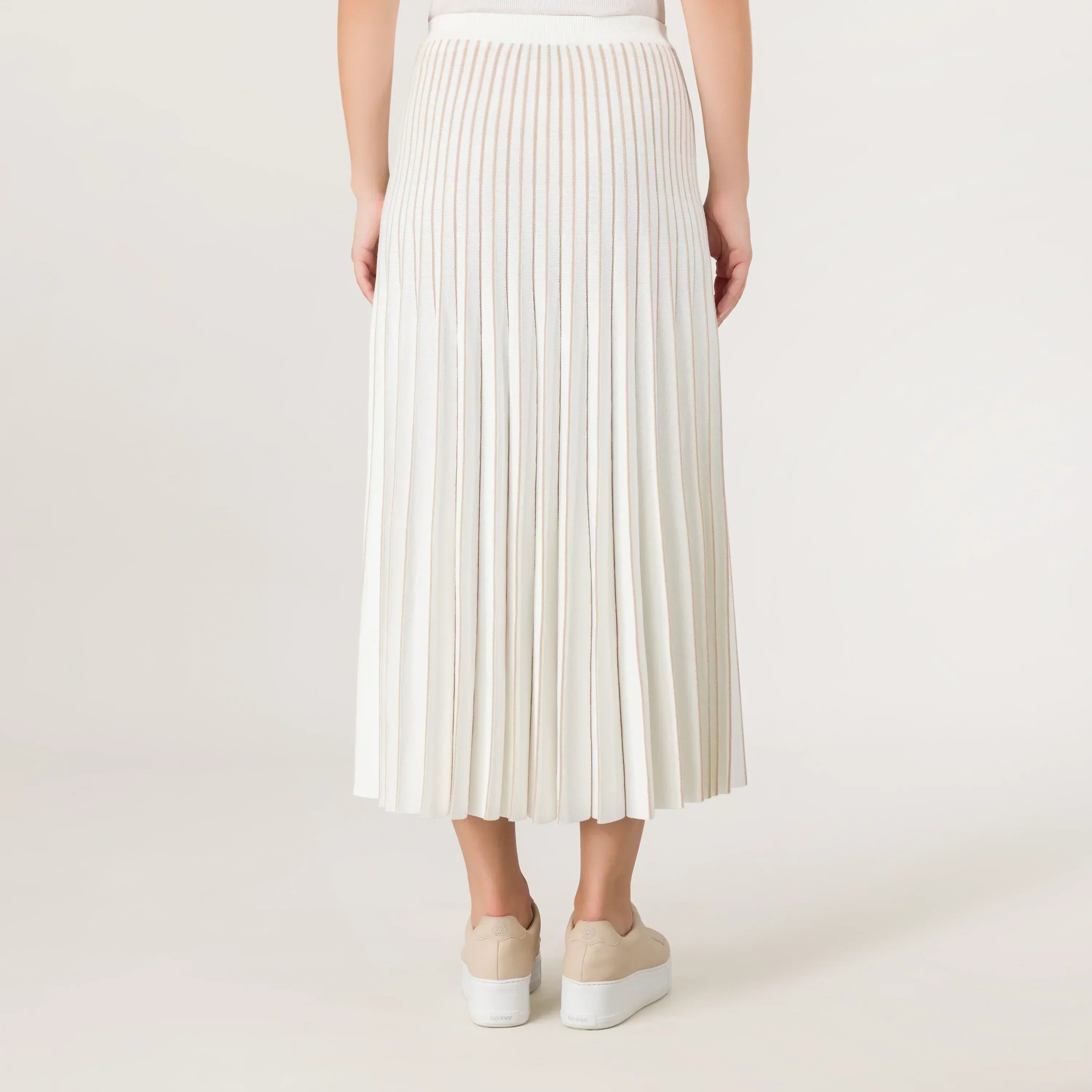 Pleated Maxi Skirt - SEASONAL WHITE