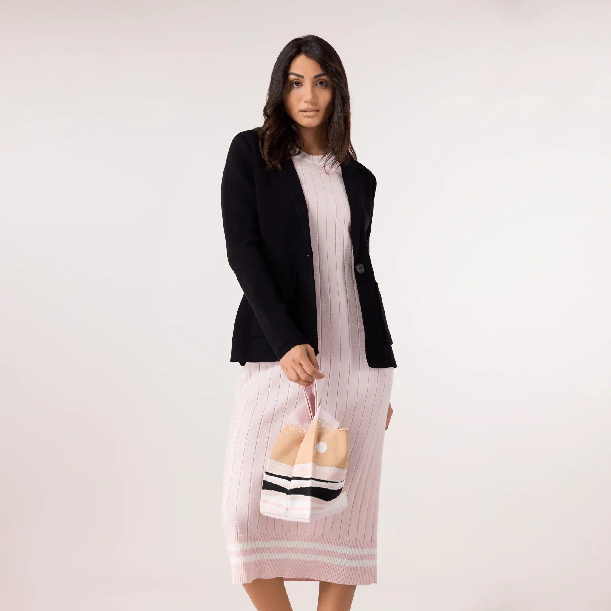 Knitted Blazer - SEASONAL BLACK