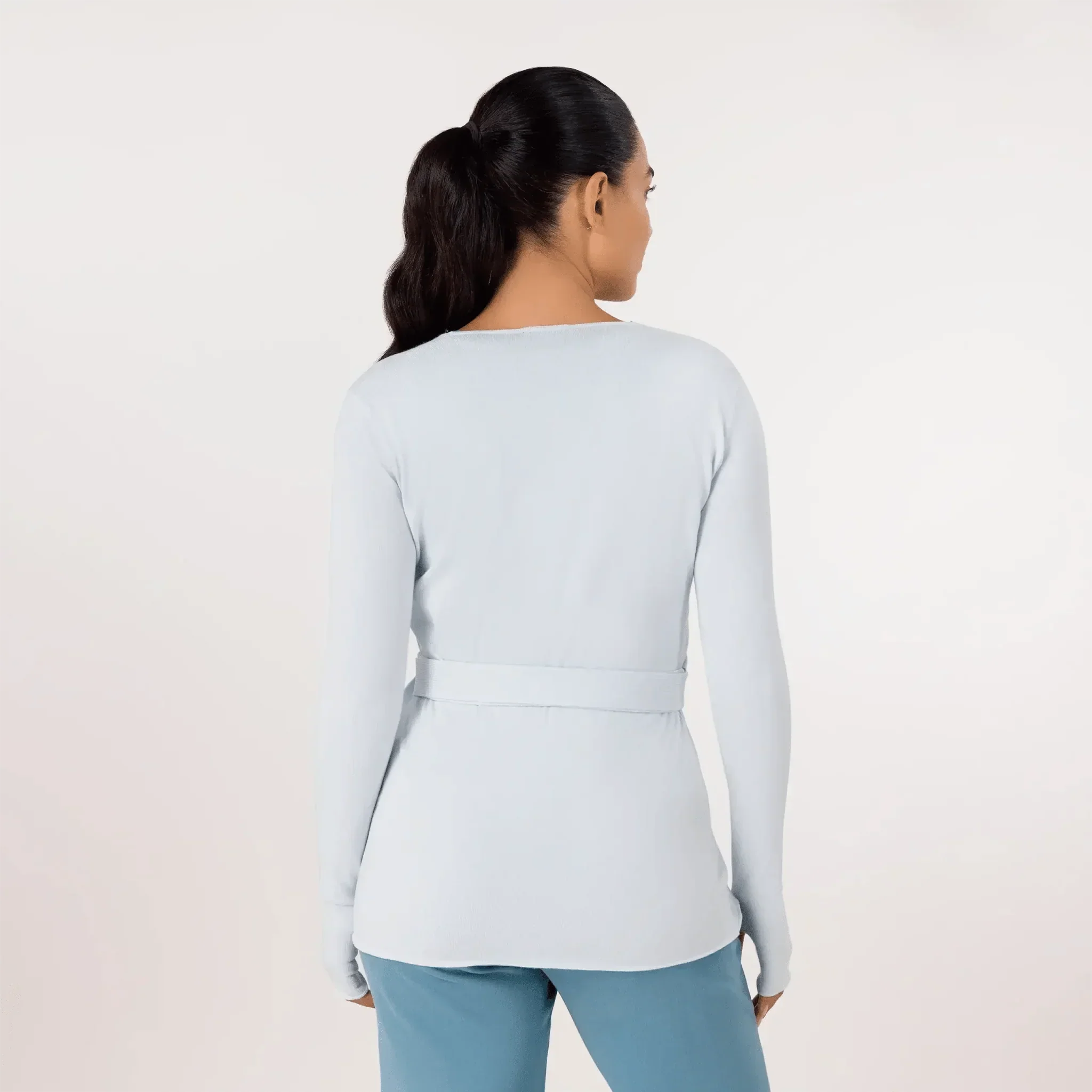 Ballerina Wrap Sweater - CORE LIGHT BLUE
