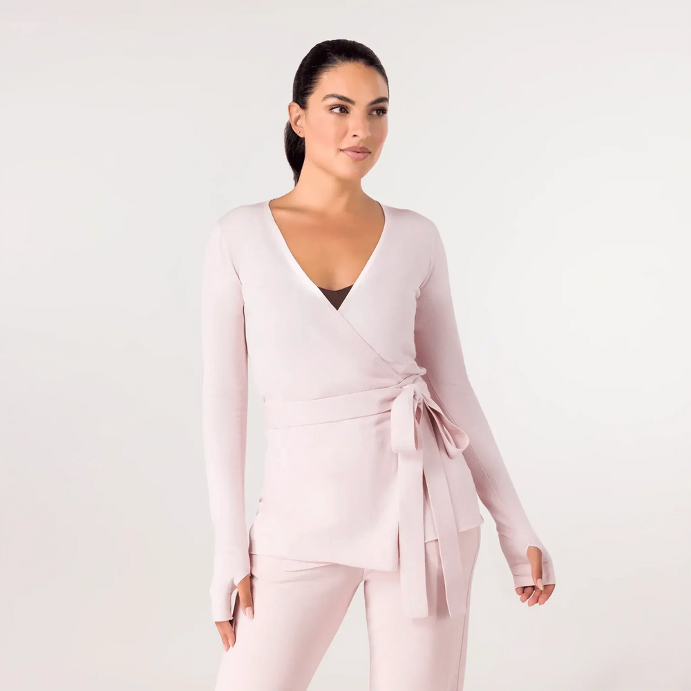 Ballerina Wrap Sweater - CORE LIGHT PINK