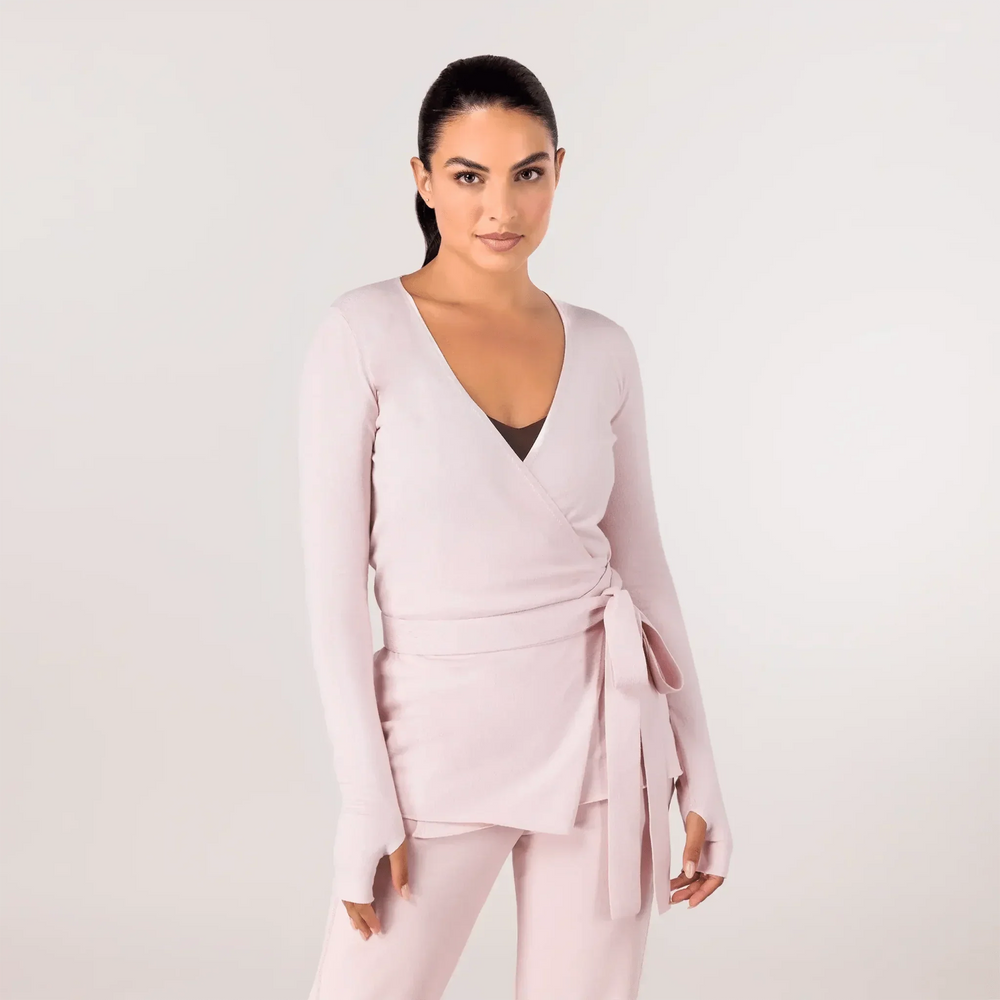 Ballerina Wrap Sweater - CORE LIGHT PINK