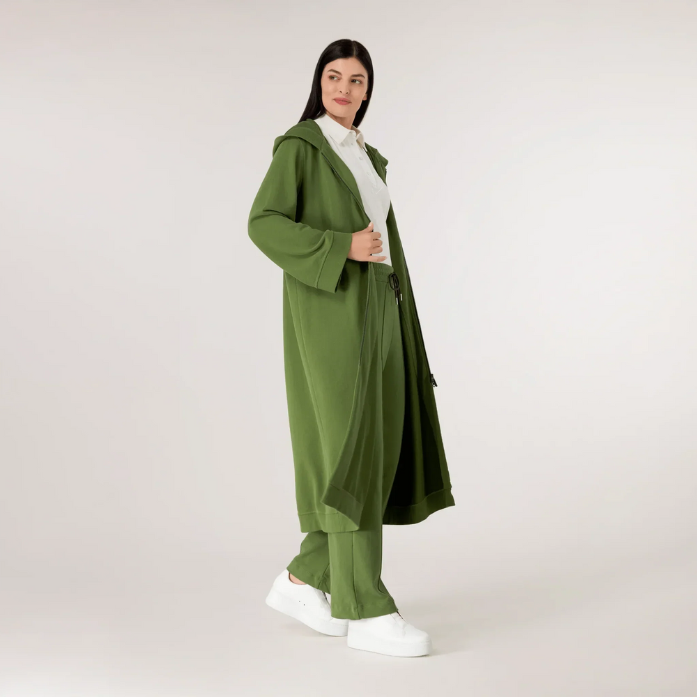 Good To Go Abaya - CORE DARK MUSK GREEN