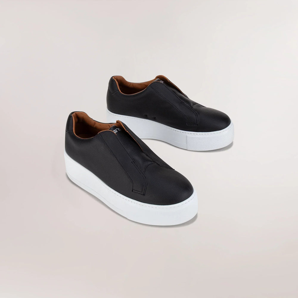Slip-on Wedge Vegan Walkers - CORE BLACK