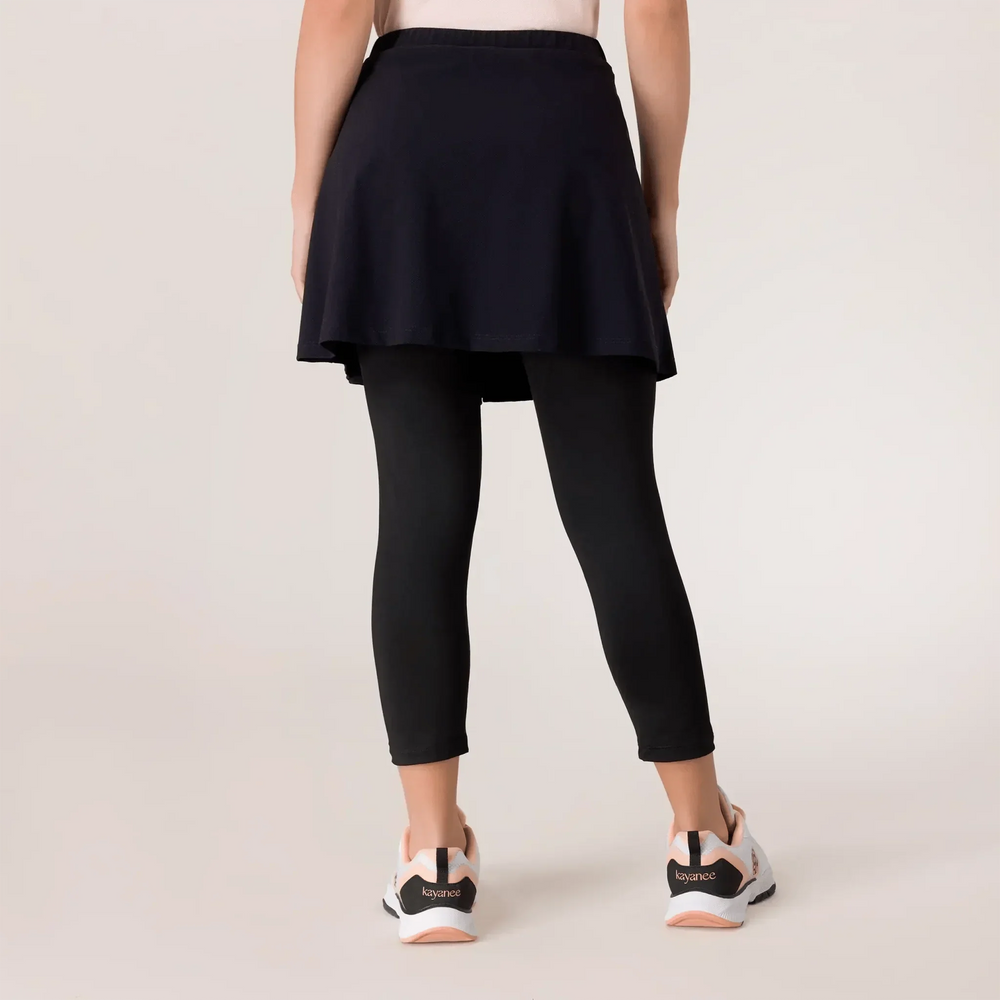 Pique Tennis Skort - SEASONAL BLACK