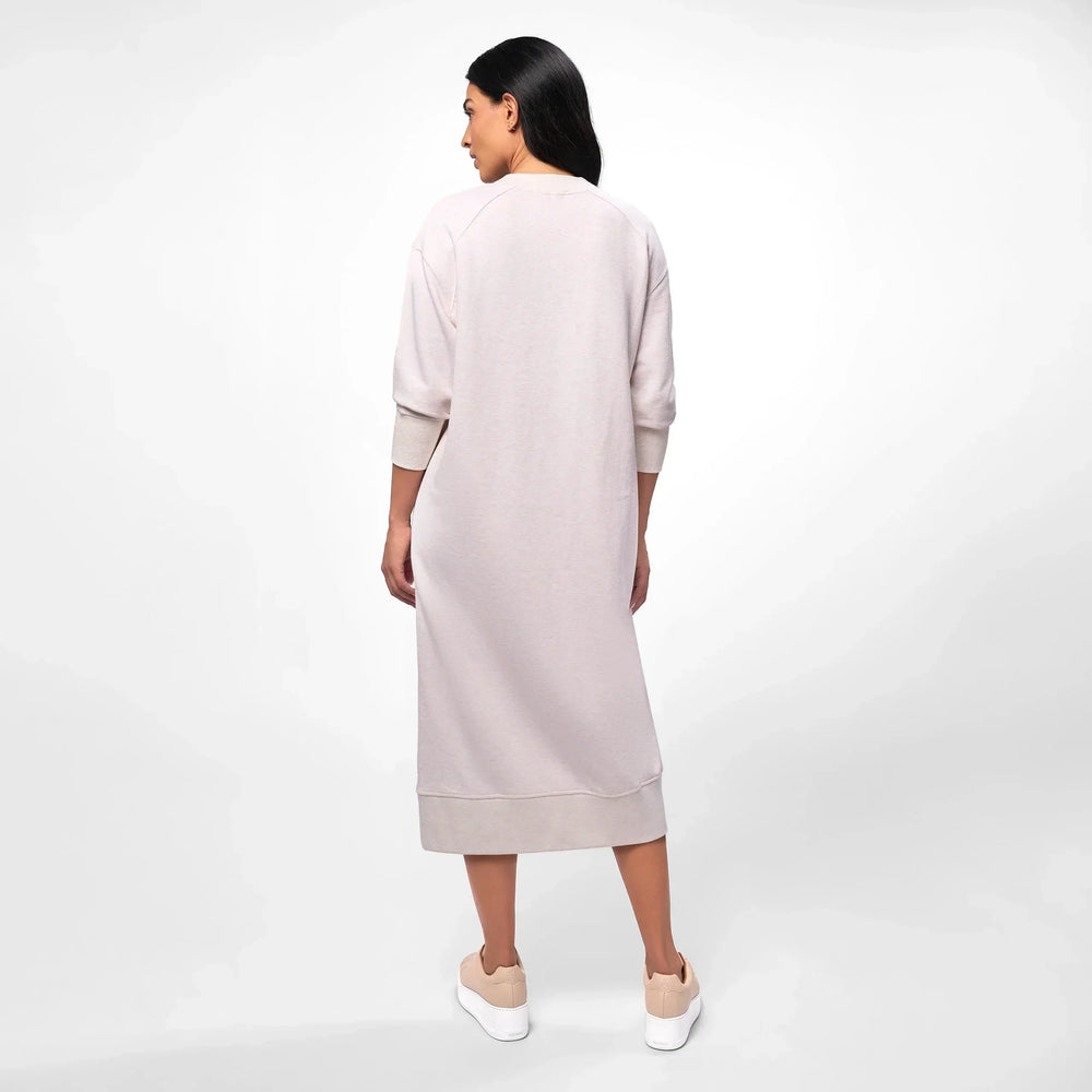 Sweatshirt Dress - SEASONAL WHITE MELANGE