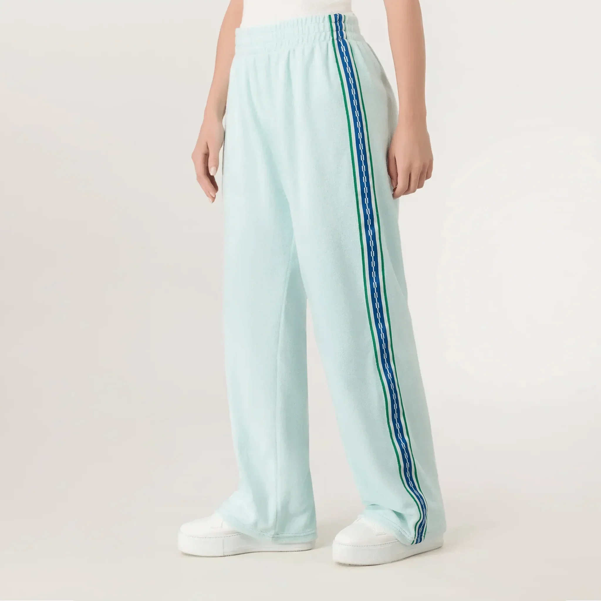 Velour Track Pants - SEASONAL LIGHT BLUE