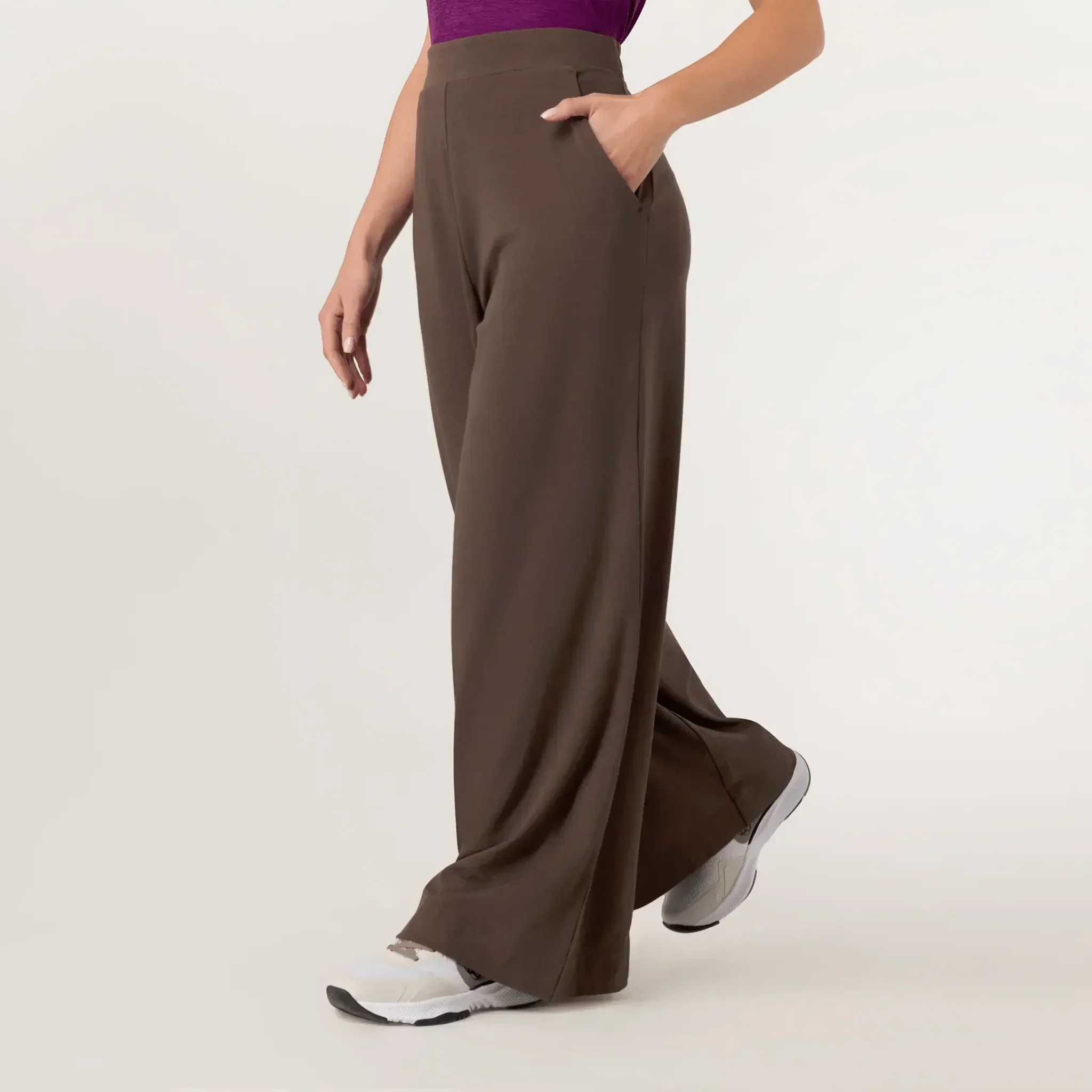 Jersey Palazzo Pants - SEASONAL CHOCOLATE