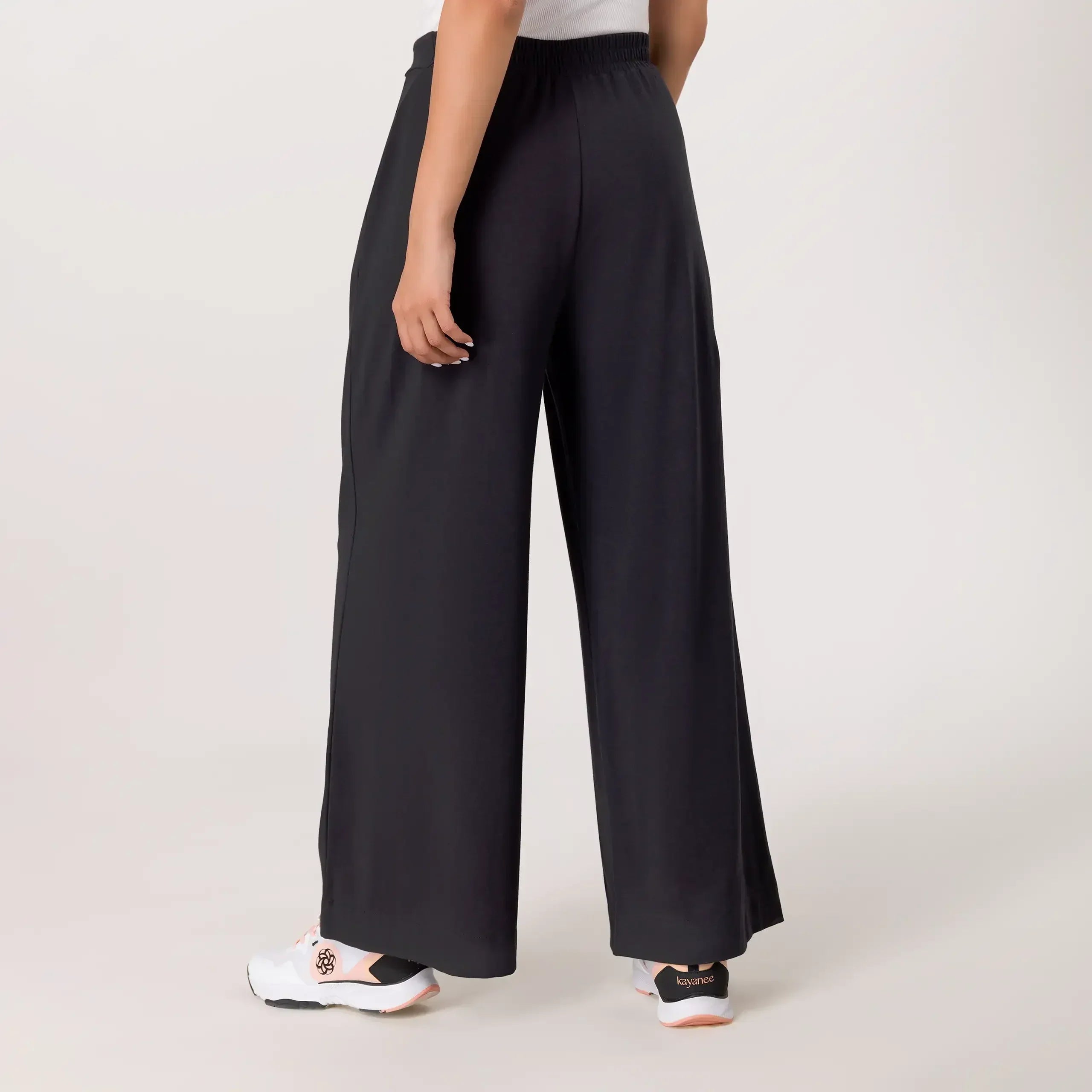 Jersey Palazzo Pants - SEASONAL BLACK