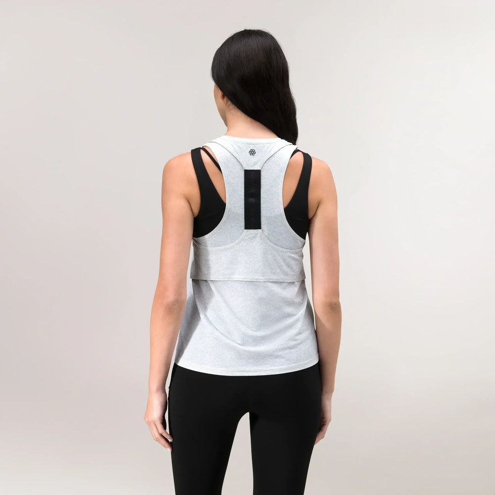Twirl Racerback Top - CORE HEATHER GREY