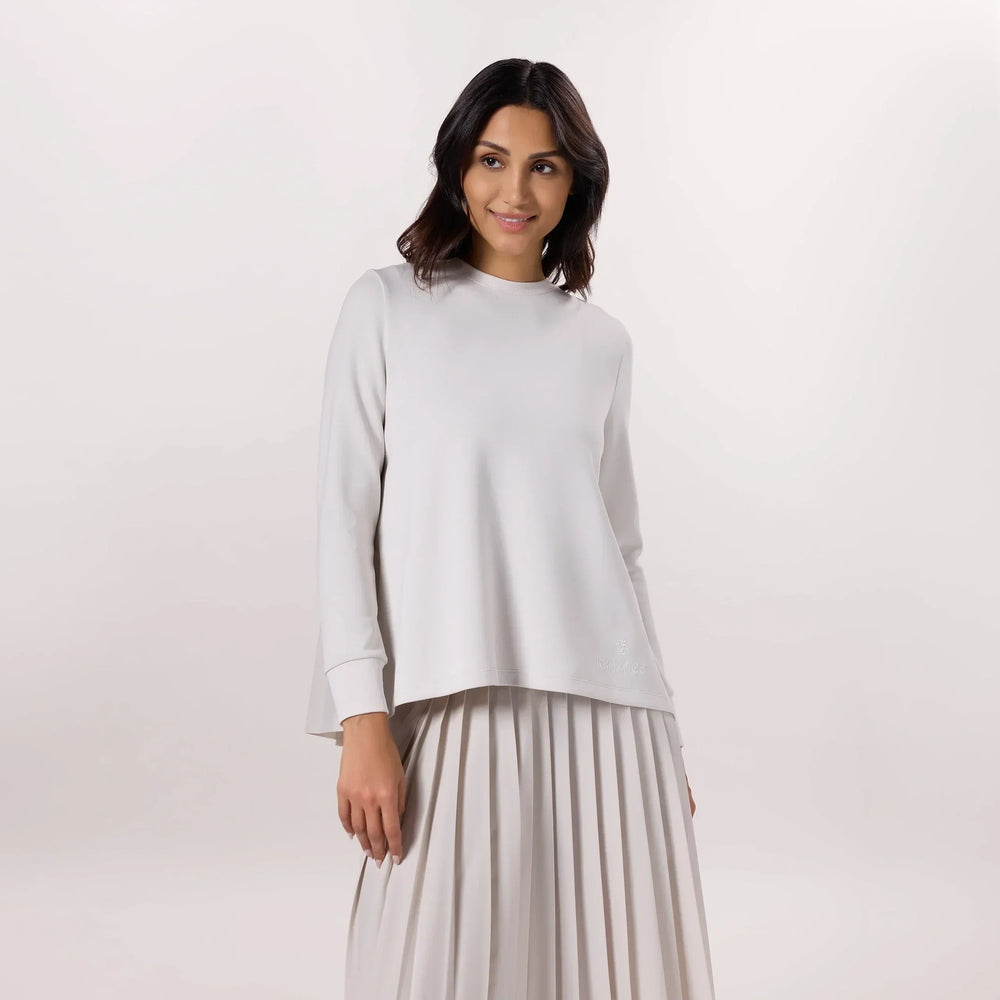 Pleated Sweatshirt - SEASONAL STONE
