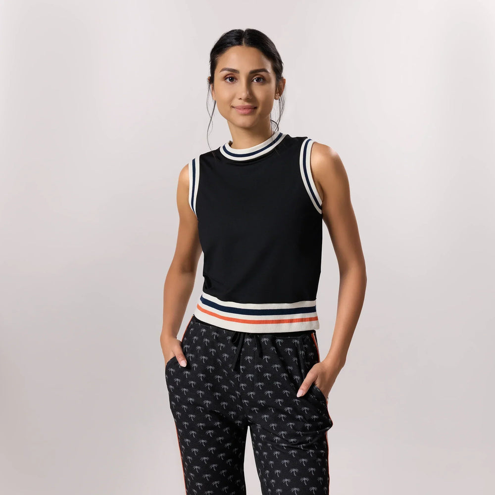 Comfort Sleeveless Top - SEASONAL BLACK