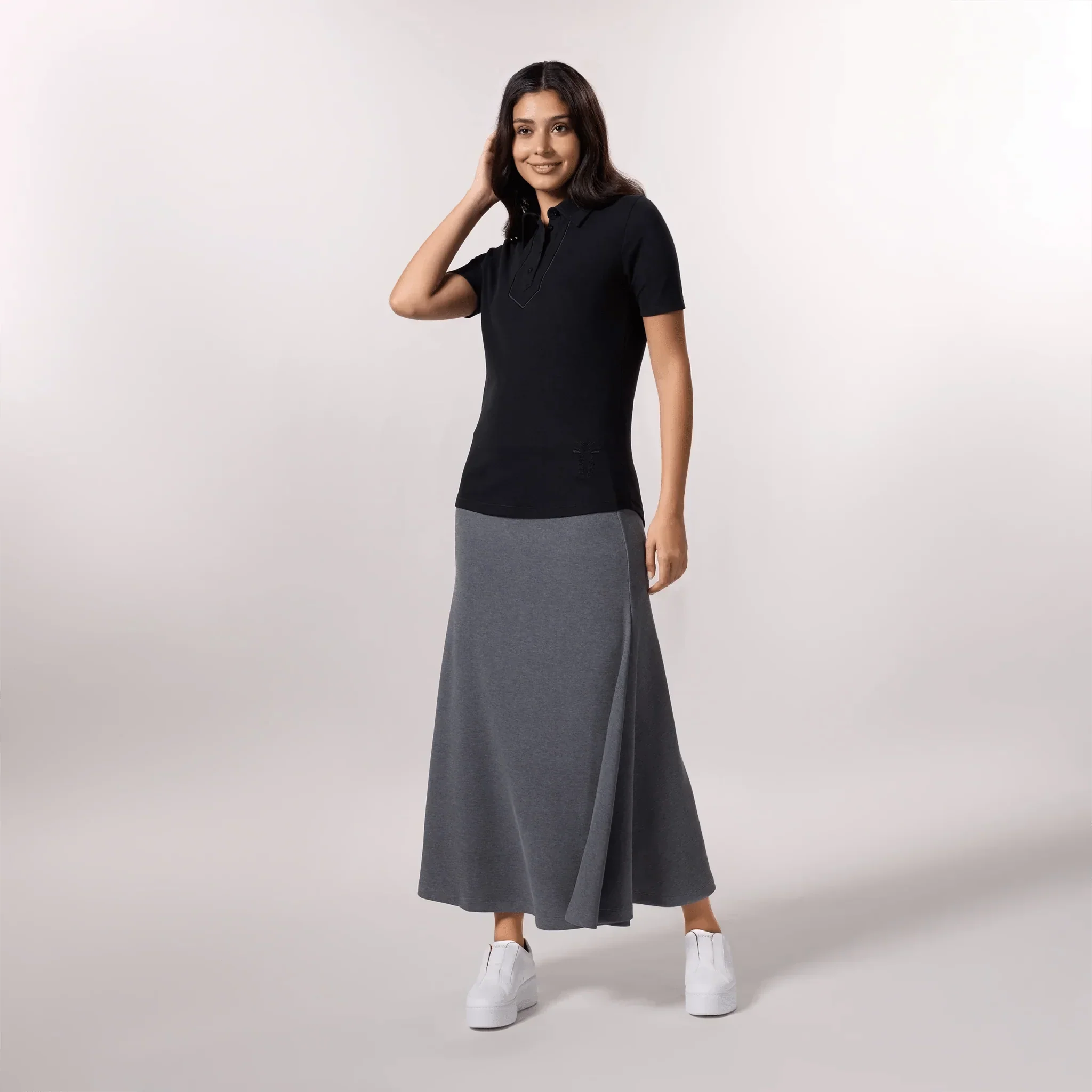 Polo Top - SEASONAL BLACK