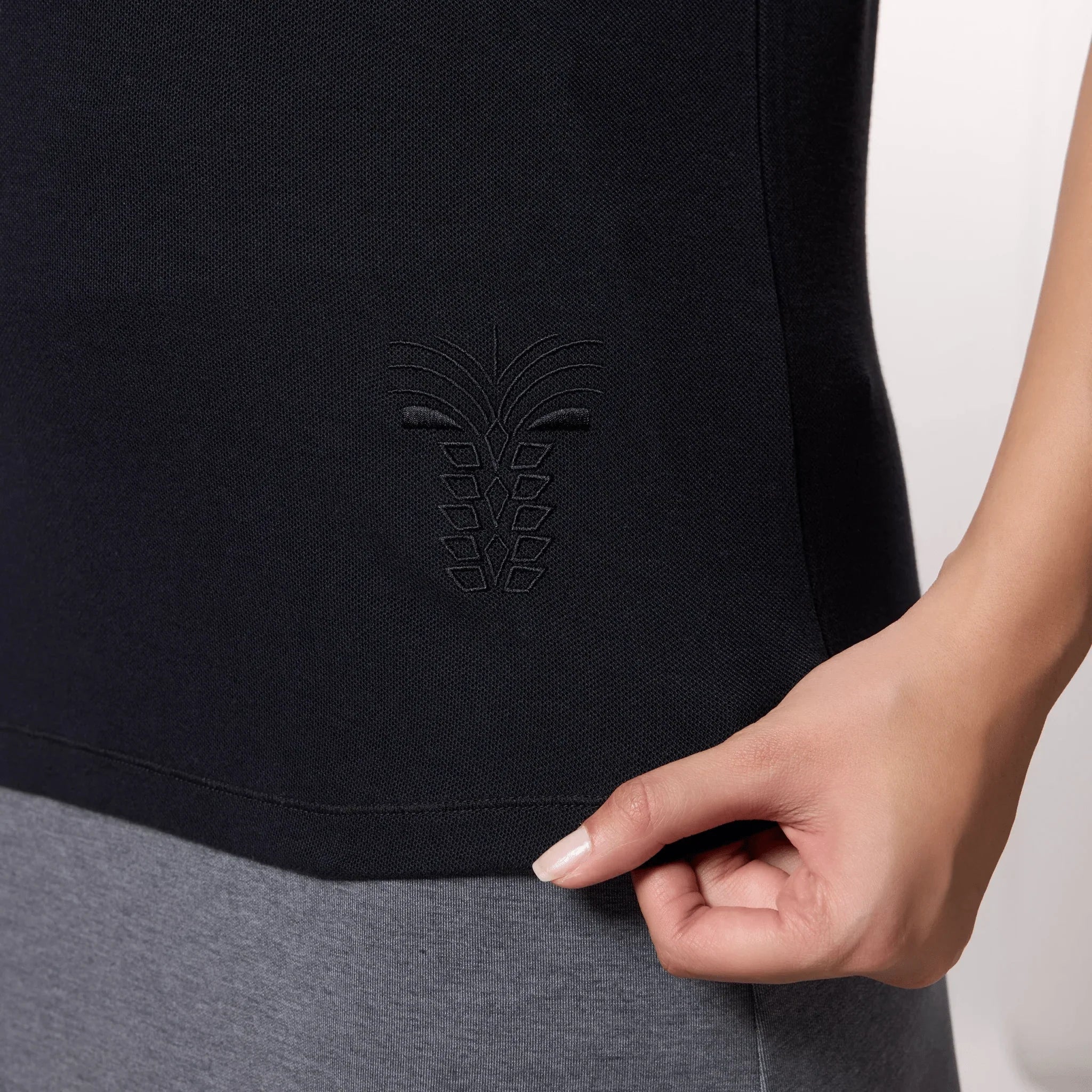 Polo Top - SEASONAL BLACK