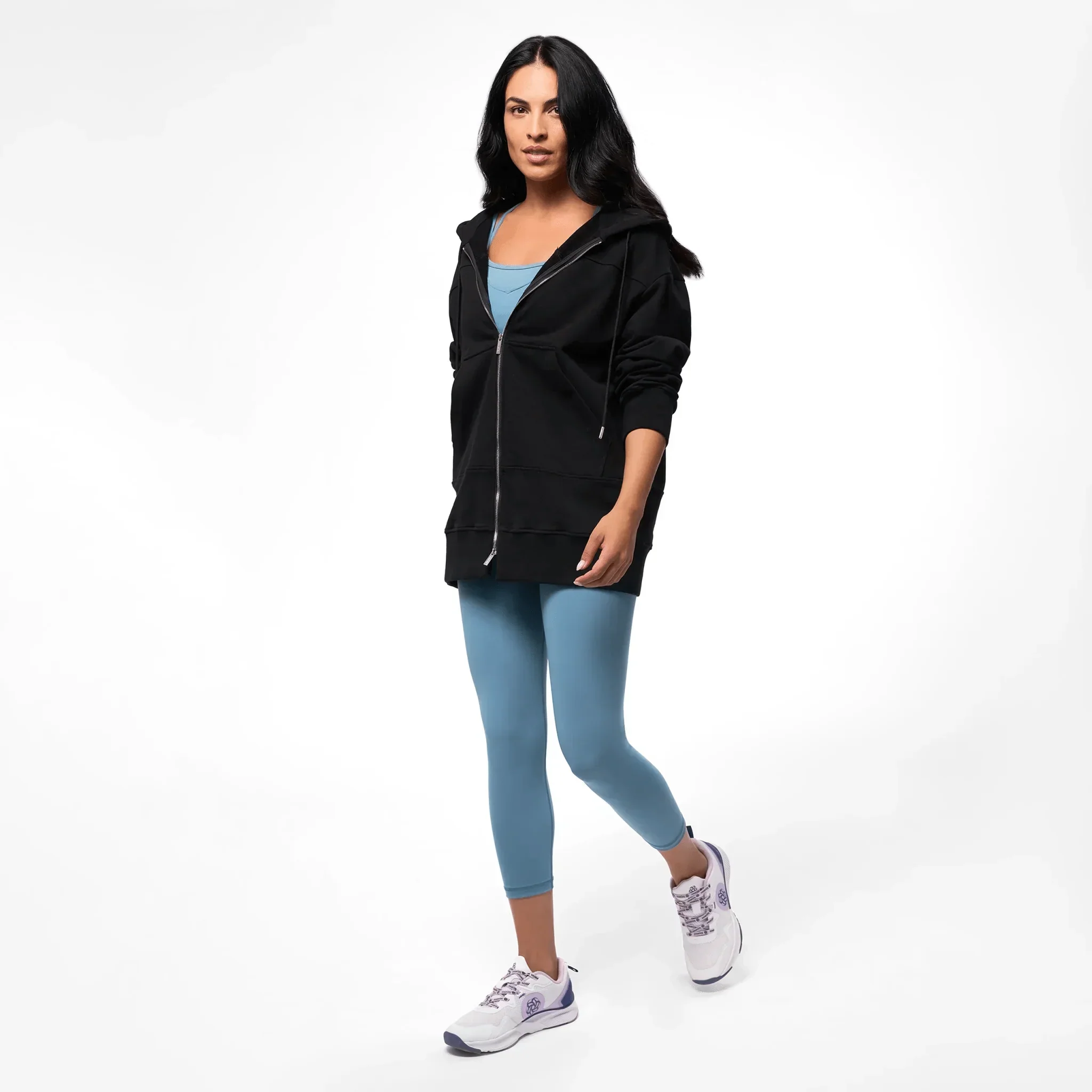 Zip Front Hoodie - SEASONAL BLACK